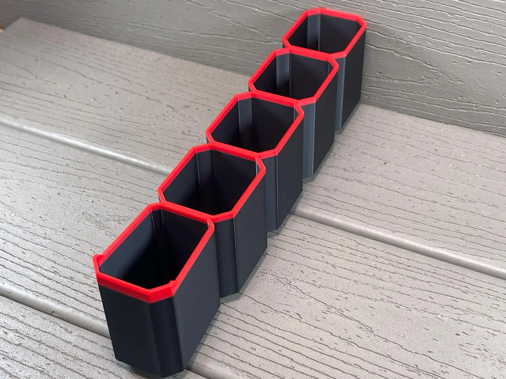 Milwaukee Deep PACKOUT Organiser MIDDLE 5 BINS Compatible Bins Nesting Black Red