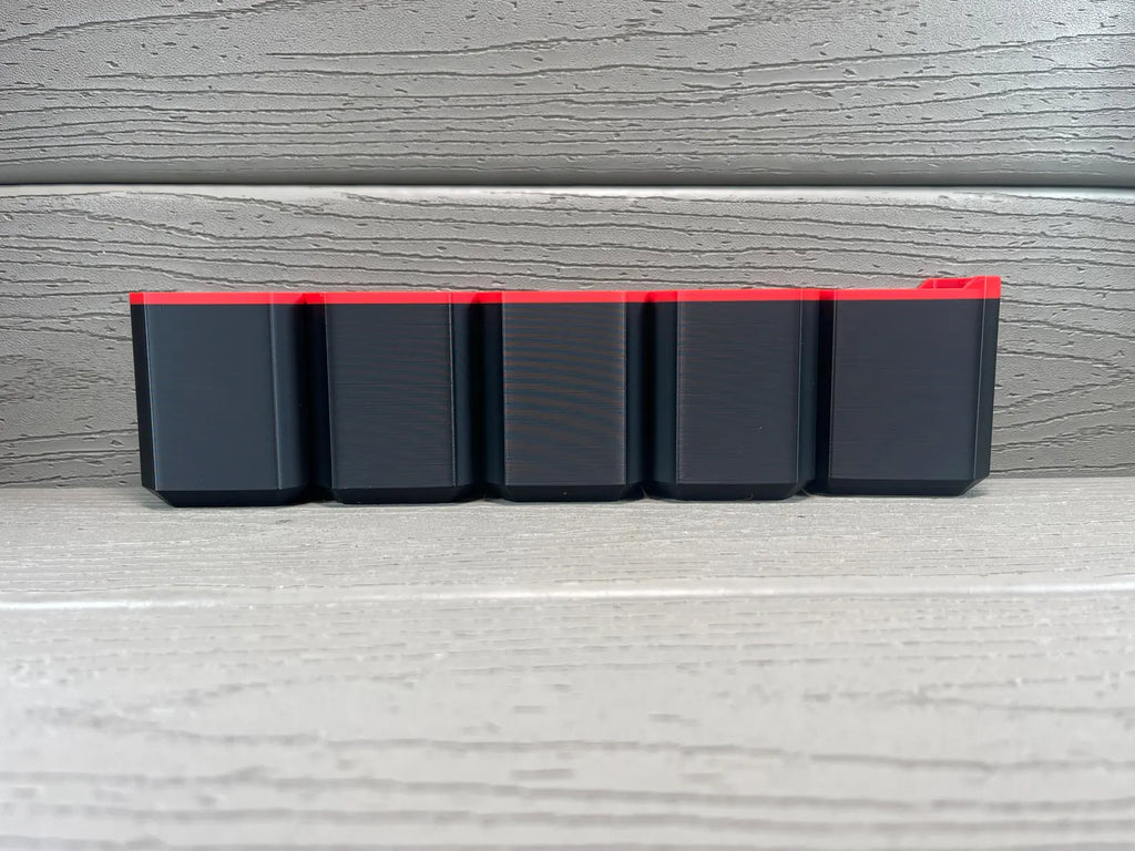 Milwaukee Deep PACKOUT Organiser MIDDLE 5 BINS Compatible Bins Nesting Black Red