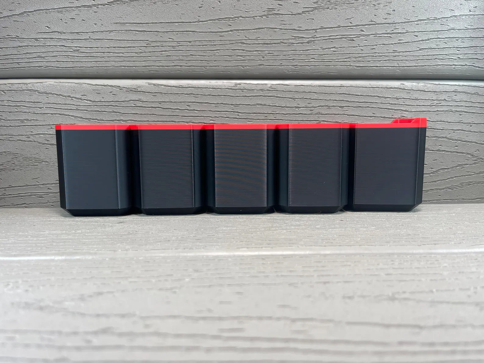 Milwaukee Deep PACKOUT Organiser MIDDLE 5 BINS Compatible Bins Nesting Black Red