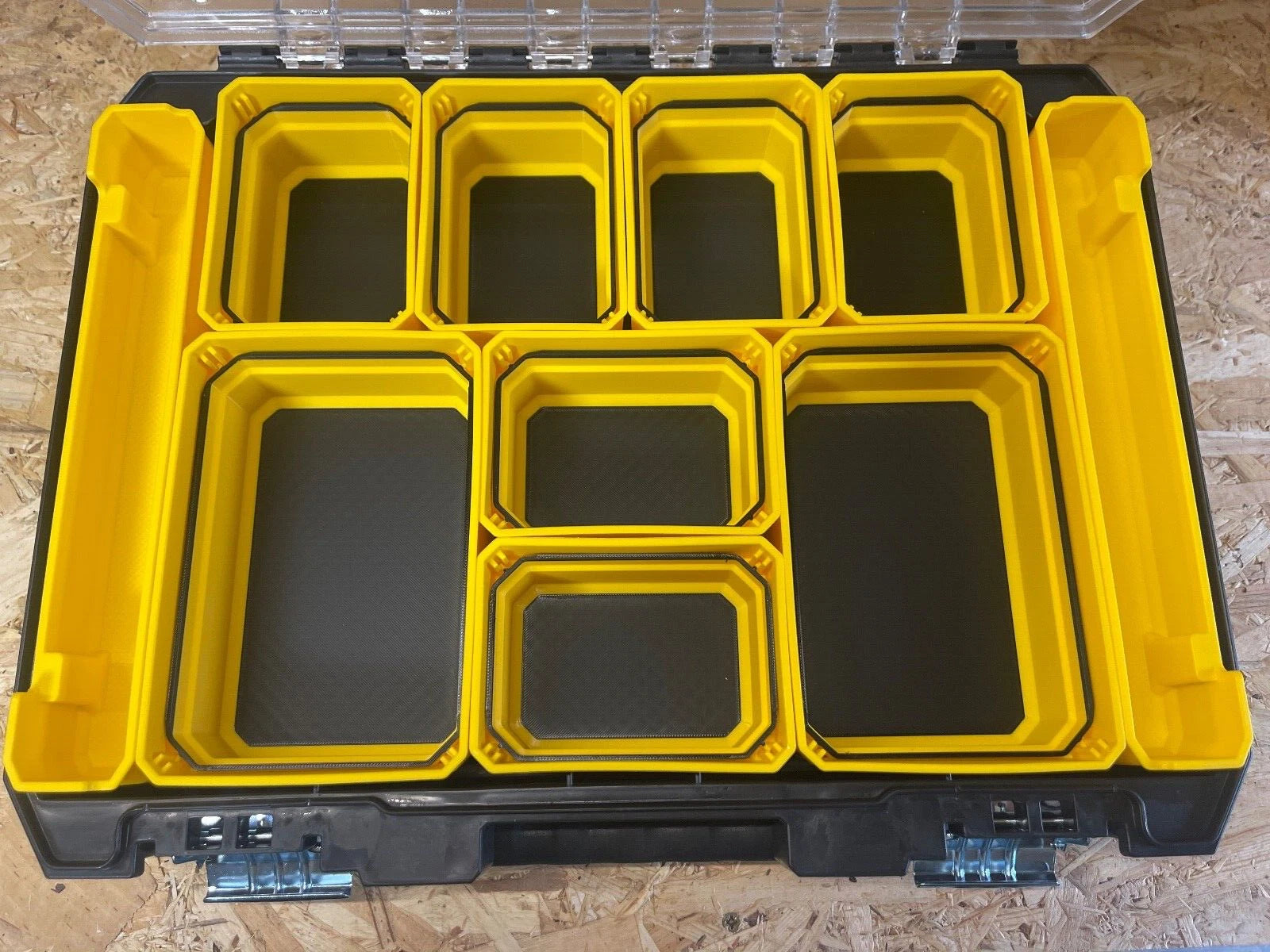 STANLEY FATMAX /DEWALT TSTAK Deep ORGANISER NESTING CUPS BINS FULL SET OF 8