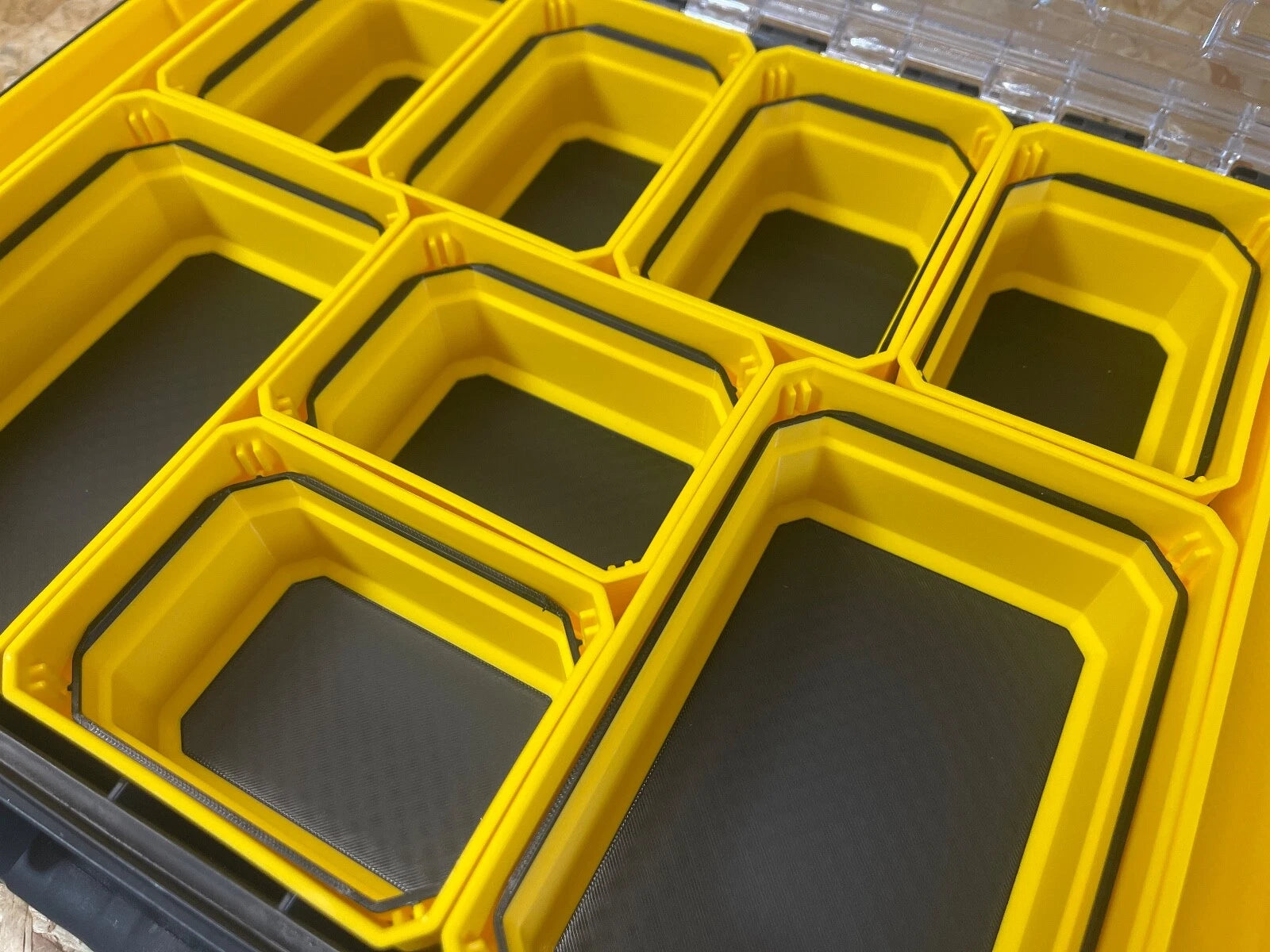 STANLEY FATMAX /DEWALT TSTAK Deep ORGANISER NESTING CUPS BINS FULL SET OF 8