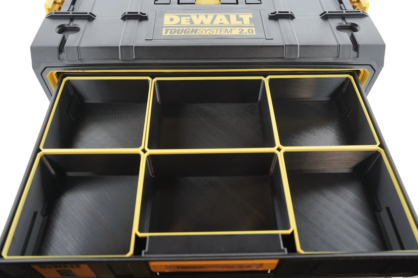 Dewalt ToughSystem 2.0 Compatible 3 Drawer Organiser Bins - Mix