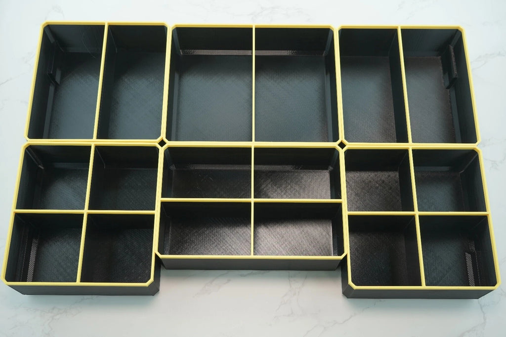 Dewalt ToughSystem 2.0 Compatible 3 Drawer Organiser Bins - Mix