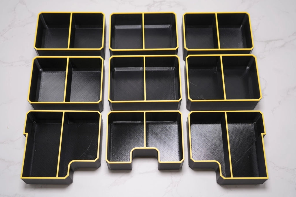 Dewalt TSTAK IV Shallow Drawer Bin Dividers - Full set 9 Bins Half