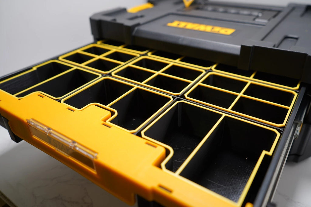 Dewalt TSTAK IV Shallow Drawer Bin Dividers - Full set 9 Bins Half