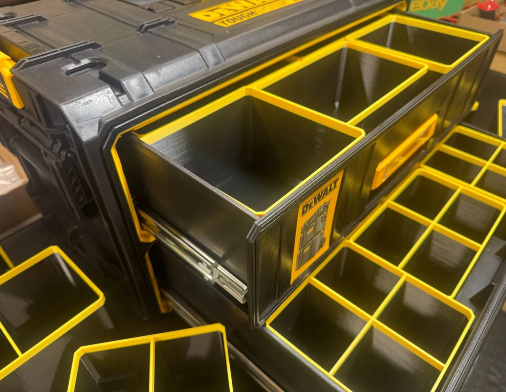Dewalt ToughSystem 2.0 Compatible 2 Drawer Organiser Bins – MIX